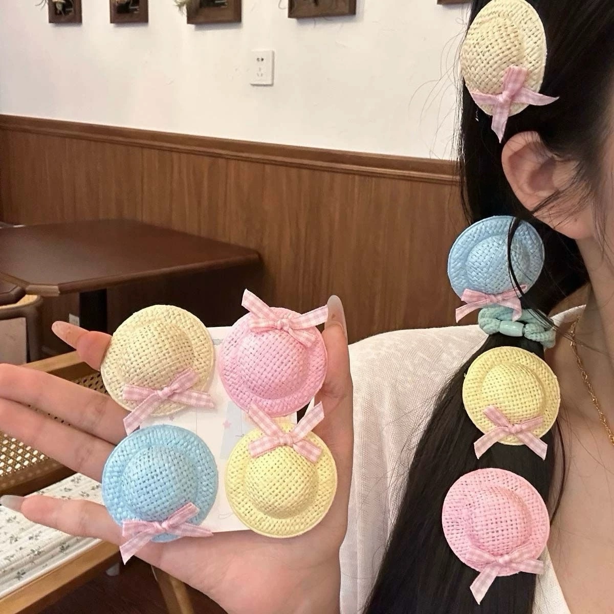 《全新》娃用/兒童用 草帽髮夾