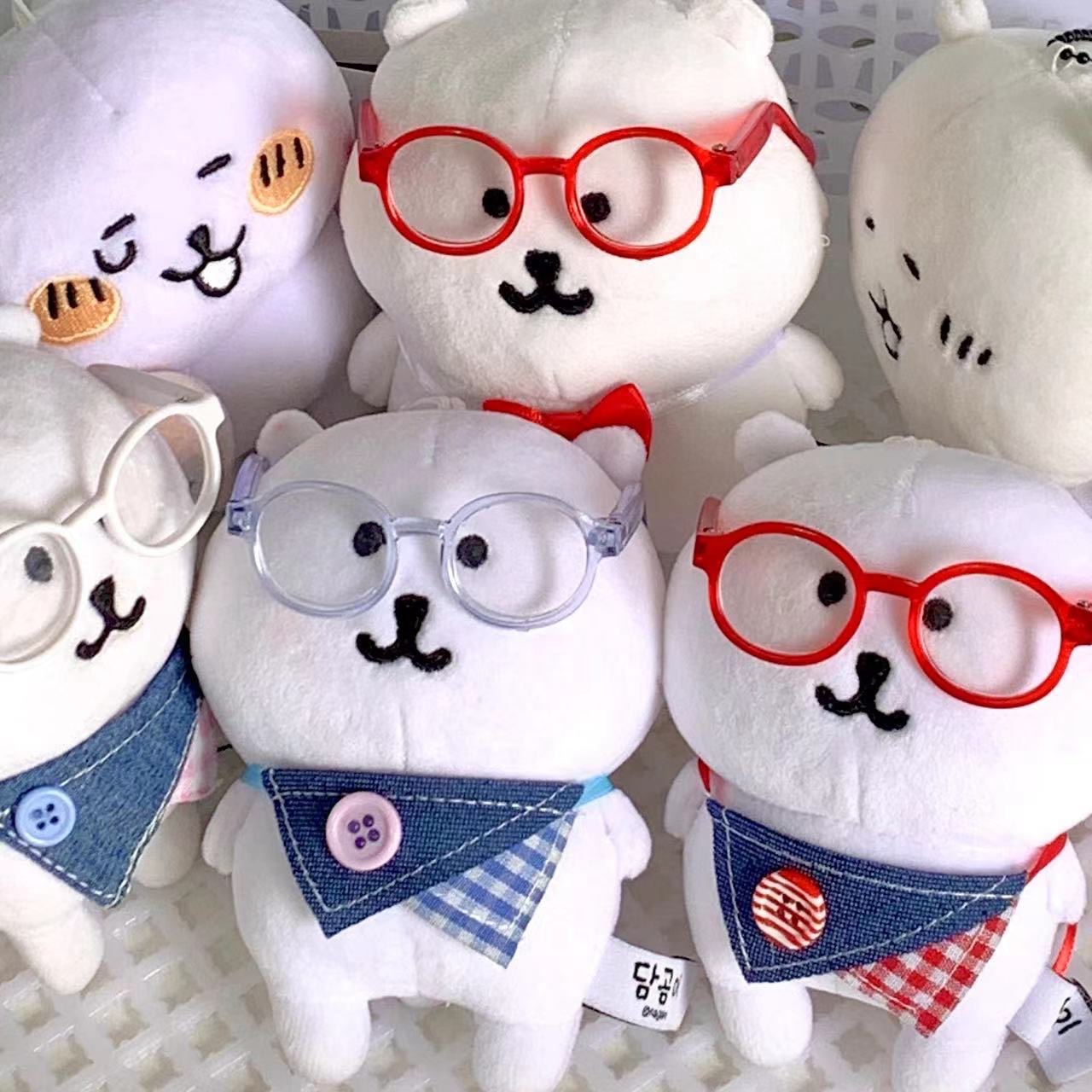 《全新》10cm 雙層牛仔圍兜+眼鏡 送湯匙（隨機顏色）