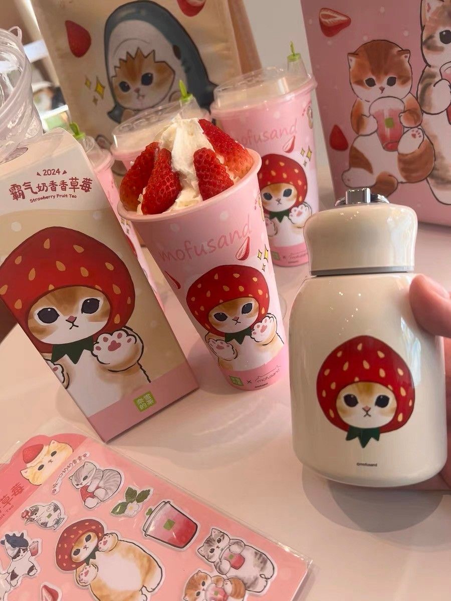 鯊魚貓聯名款斜跨保溫杯