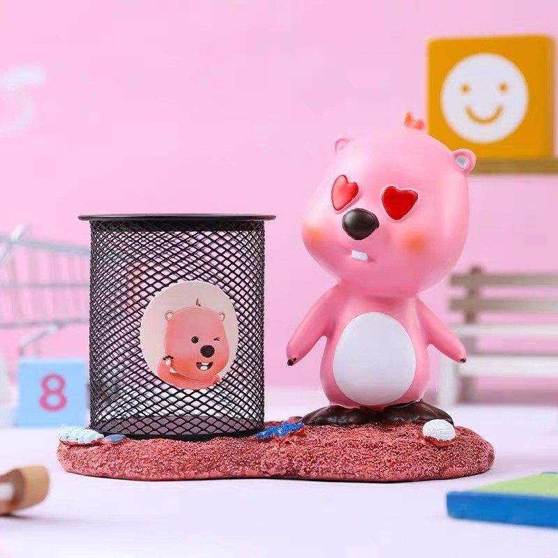 可愛小海狸露比loppy桌面收納盒✨