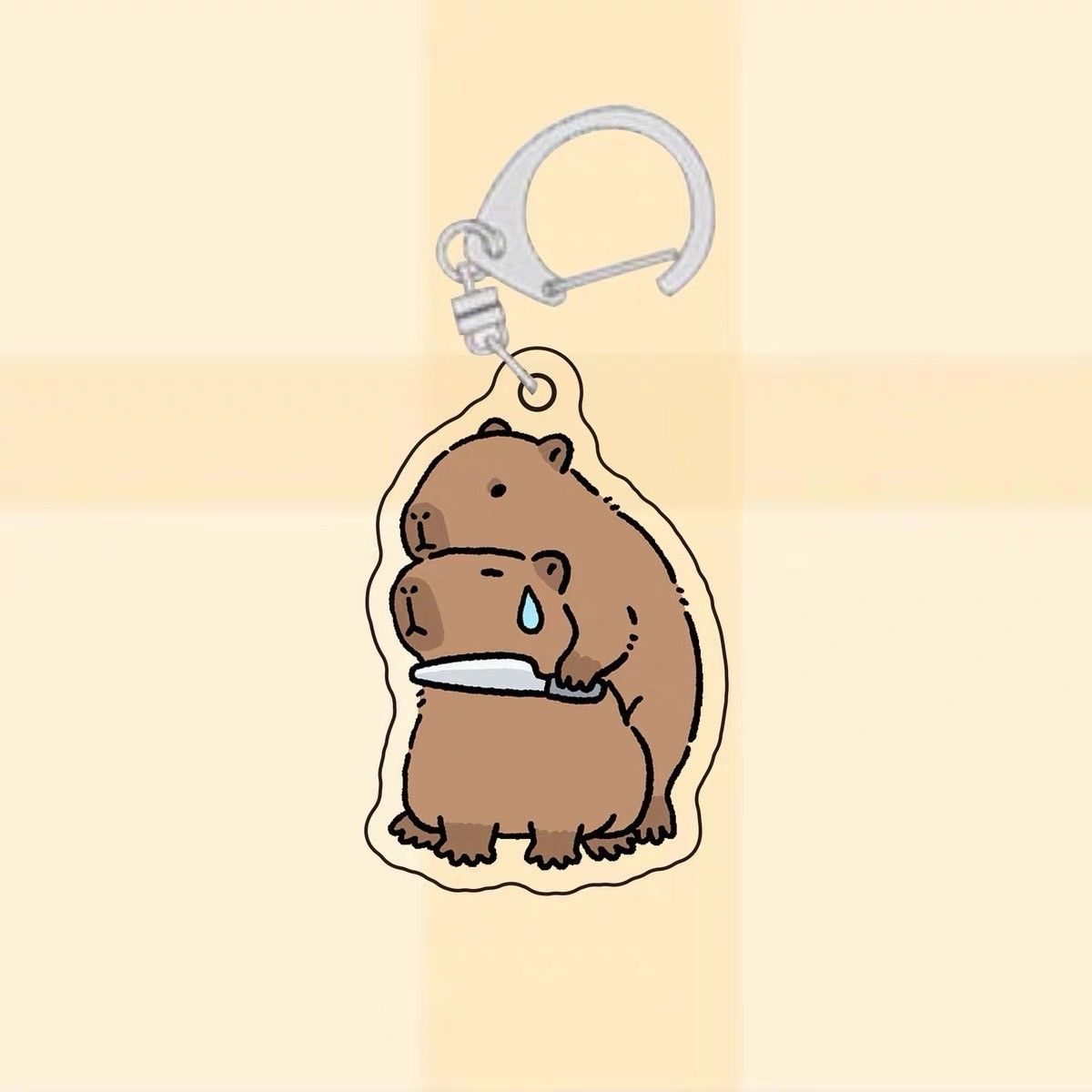 卡皮巴拉水豚壓克力鑰匙圈