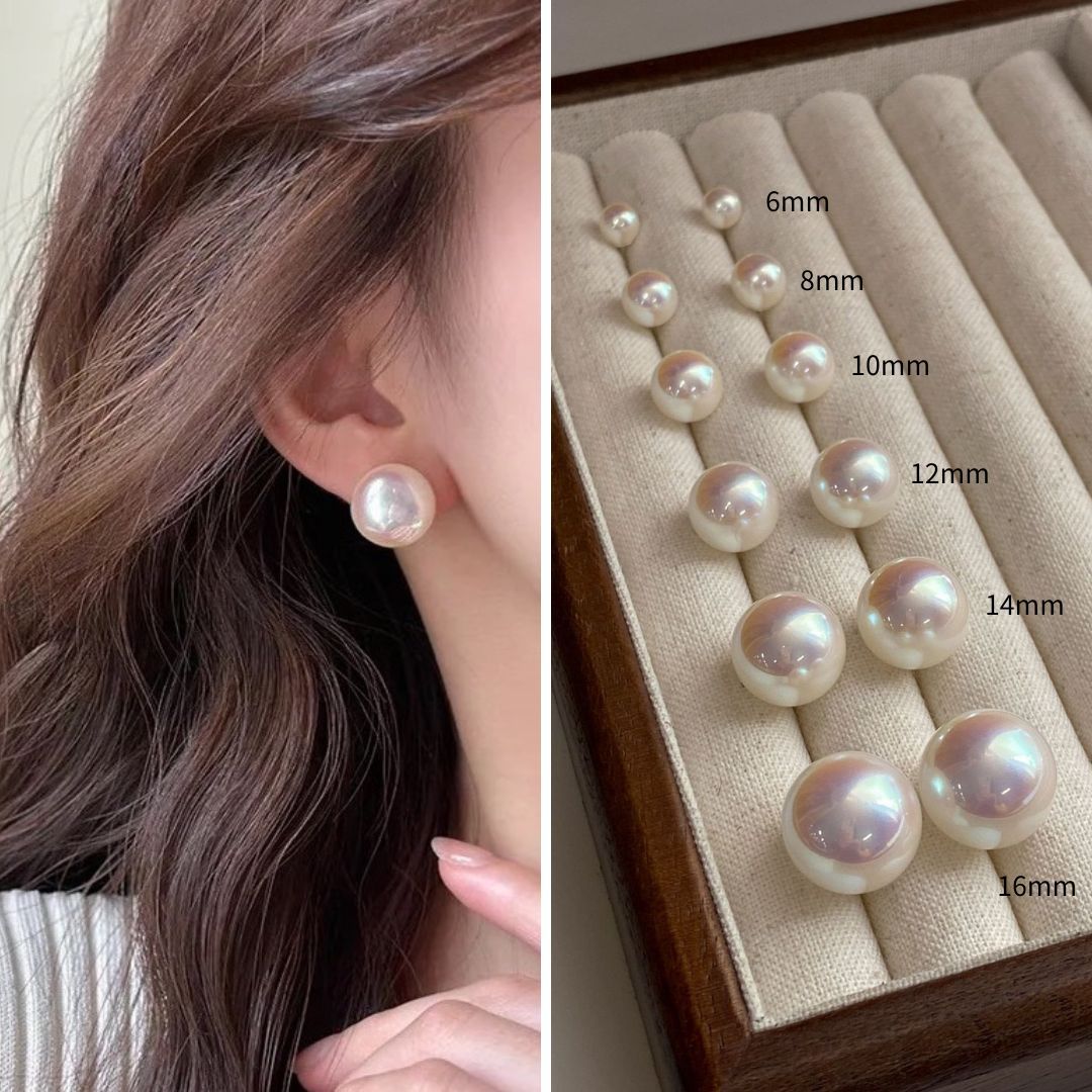 S925純銀 七彩馬貝輕盈珍珠耳環『現貨＋預購』