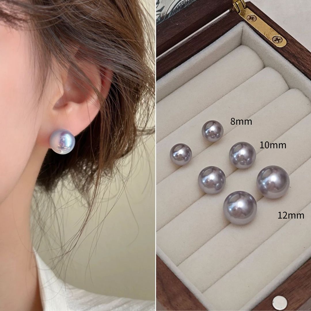 S925純銀 薰衣草紫色 珍珠耳環 浪漫的薰衣草色～『現貨＋預購』
