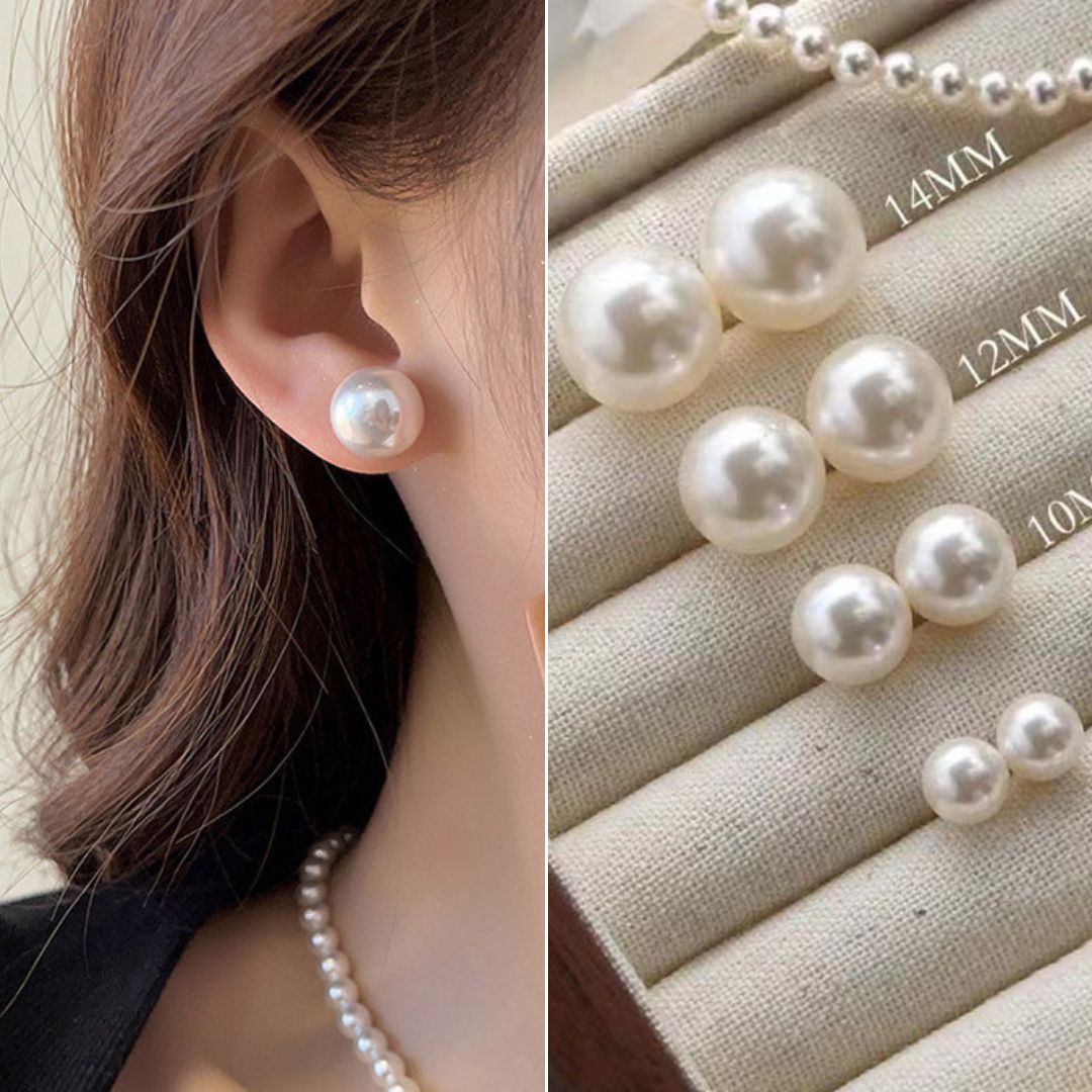 S925純銀 珍珠奶油白色 珍珠耳環『現貨＋預購』