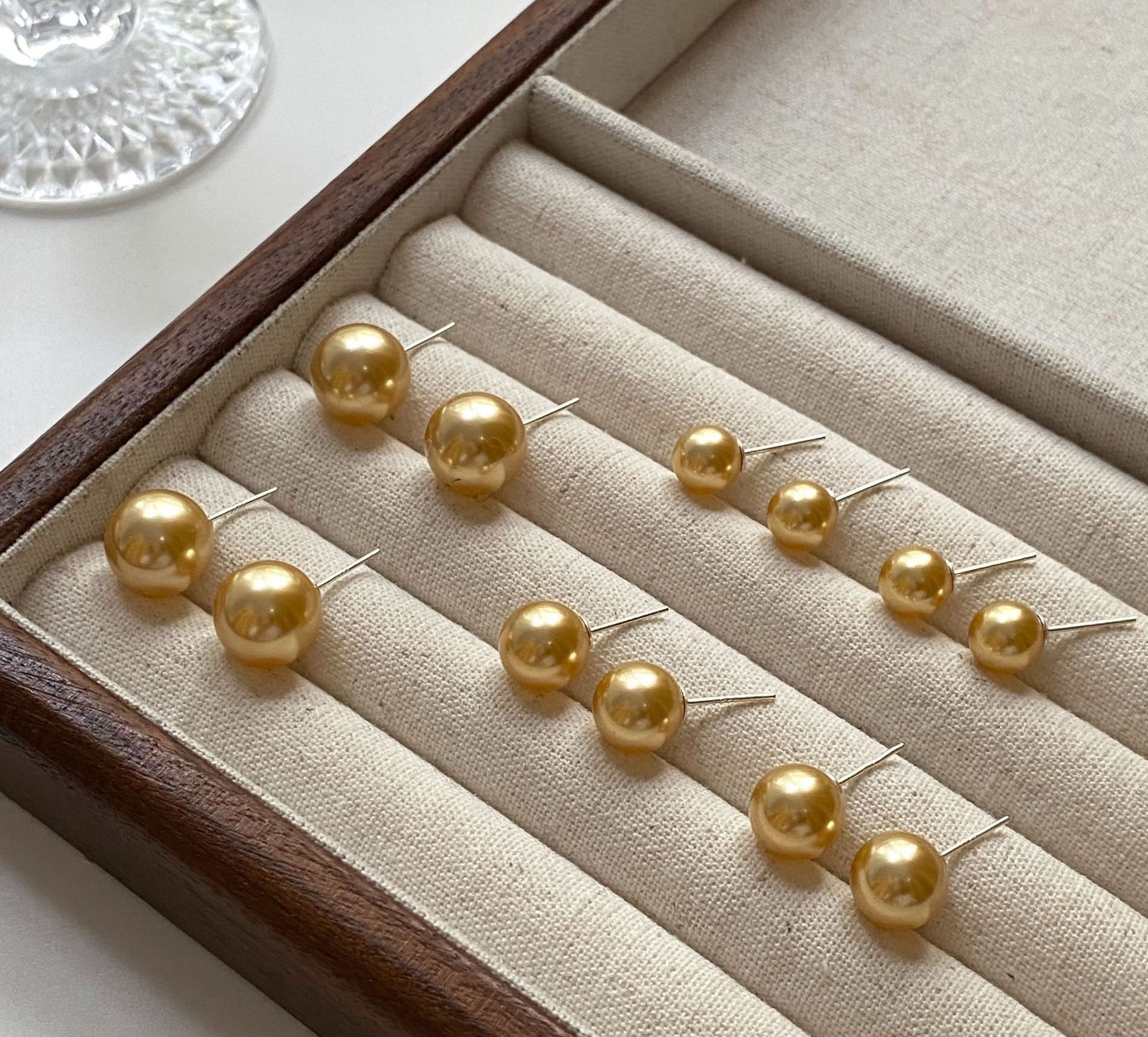 S925純銀 南洋金珠 珍珠耳環『現貨＋預購』