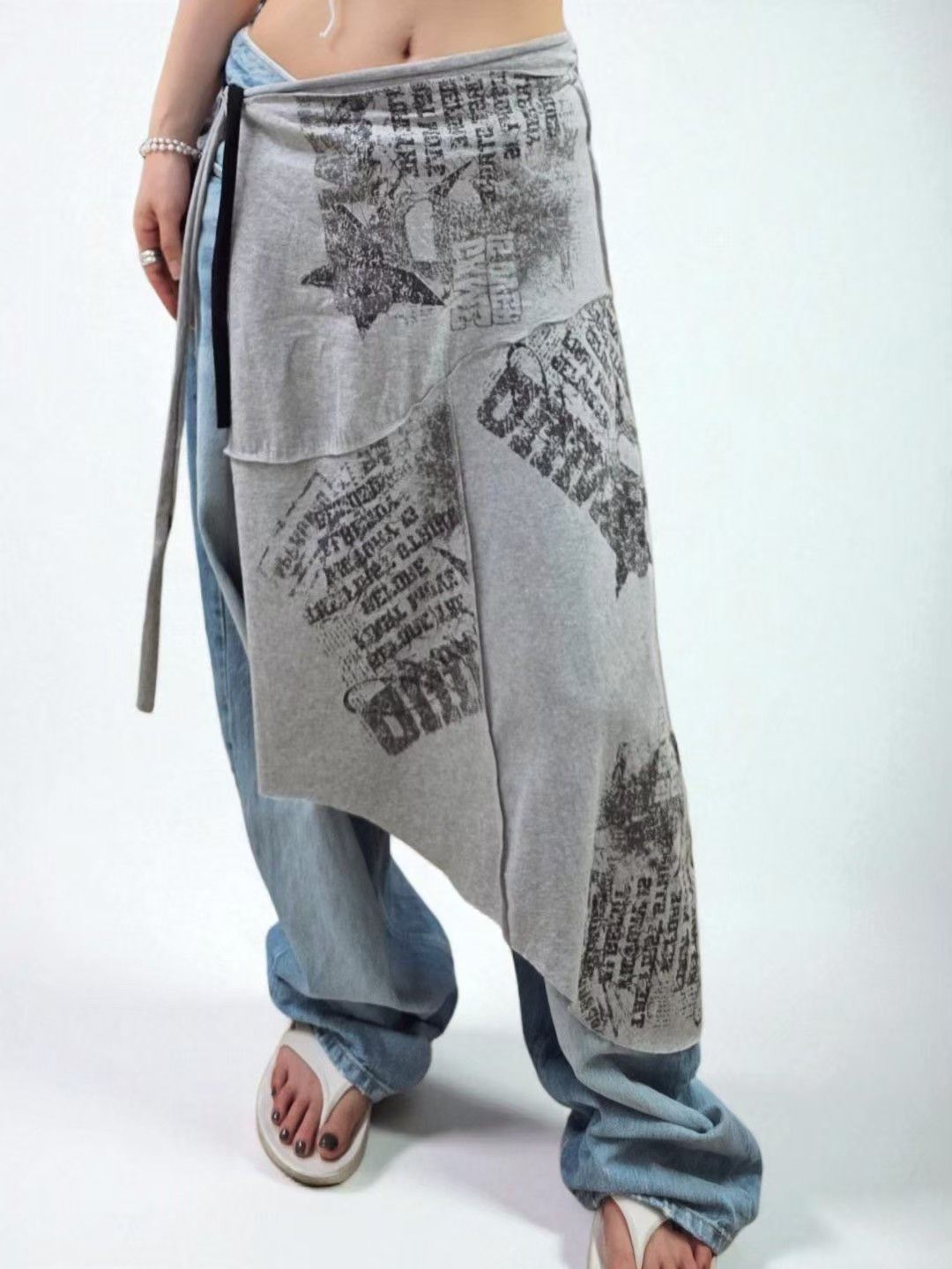 K572814韓國女團疊穿個性片裙