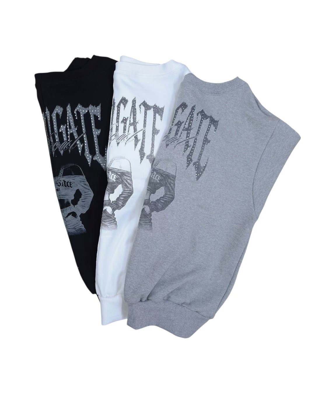 K5711262韓國OPEN人像斜肩衛衣