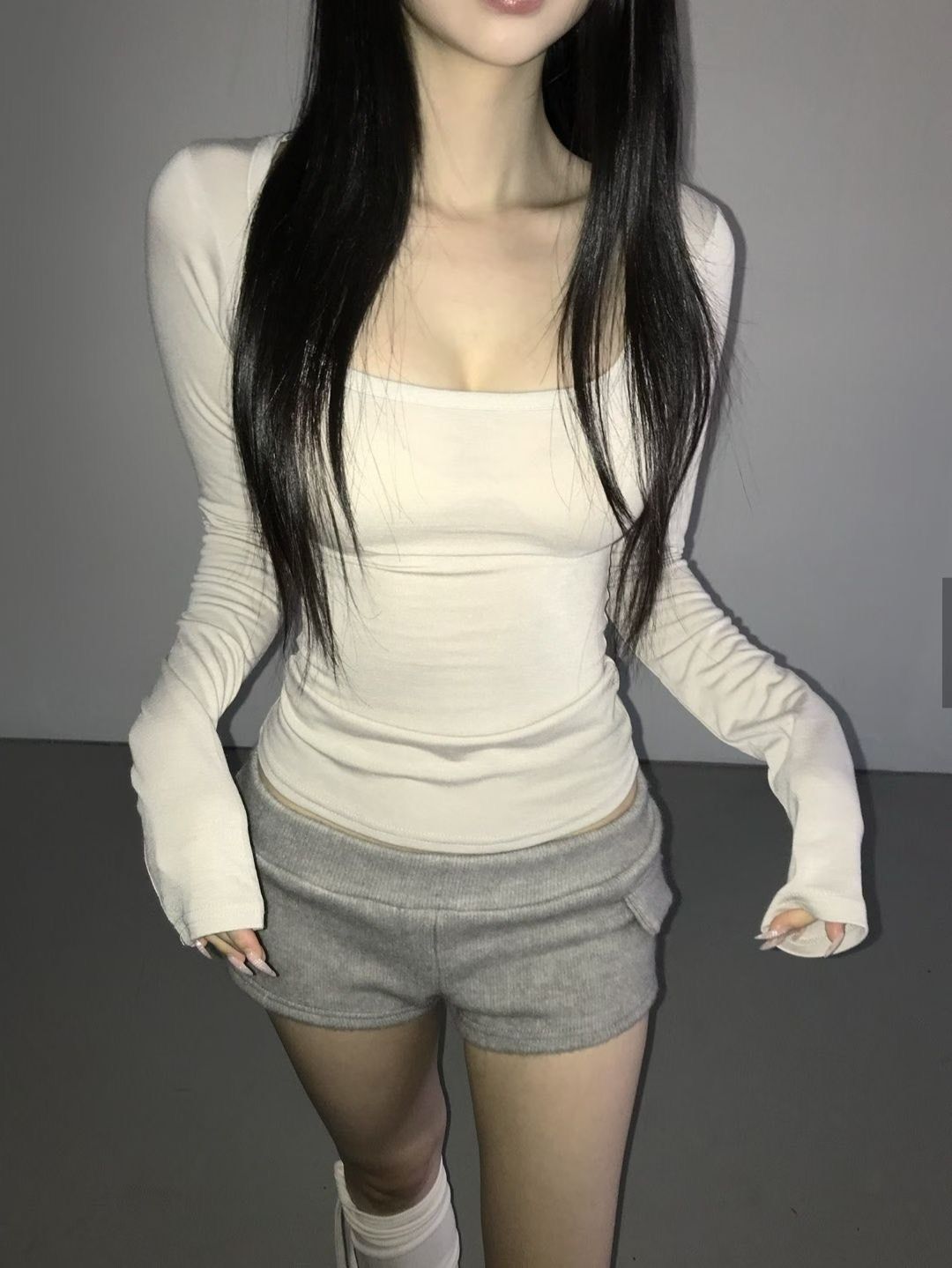 12月直播款-K511226韓國毛呢低腰迷你棉短褲（預購）