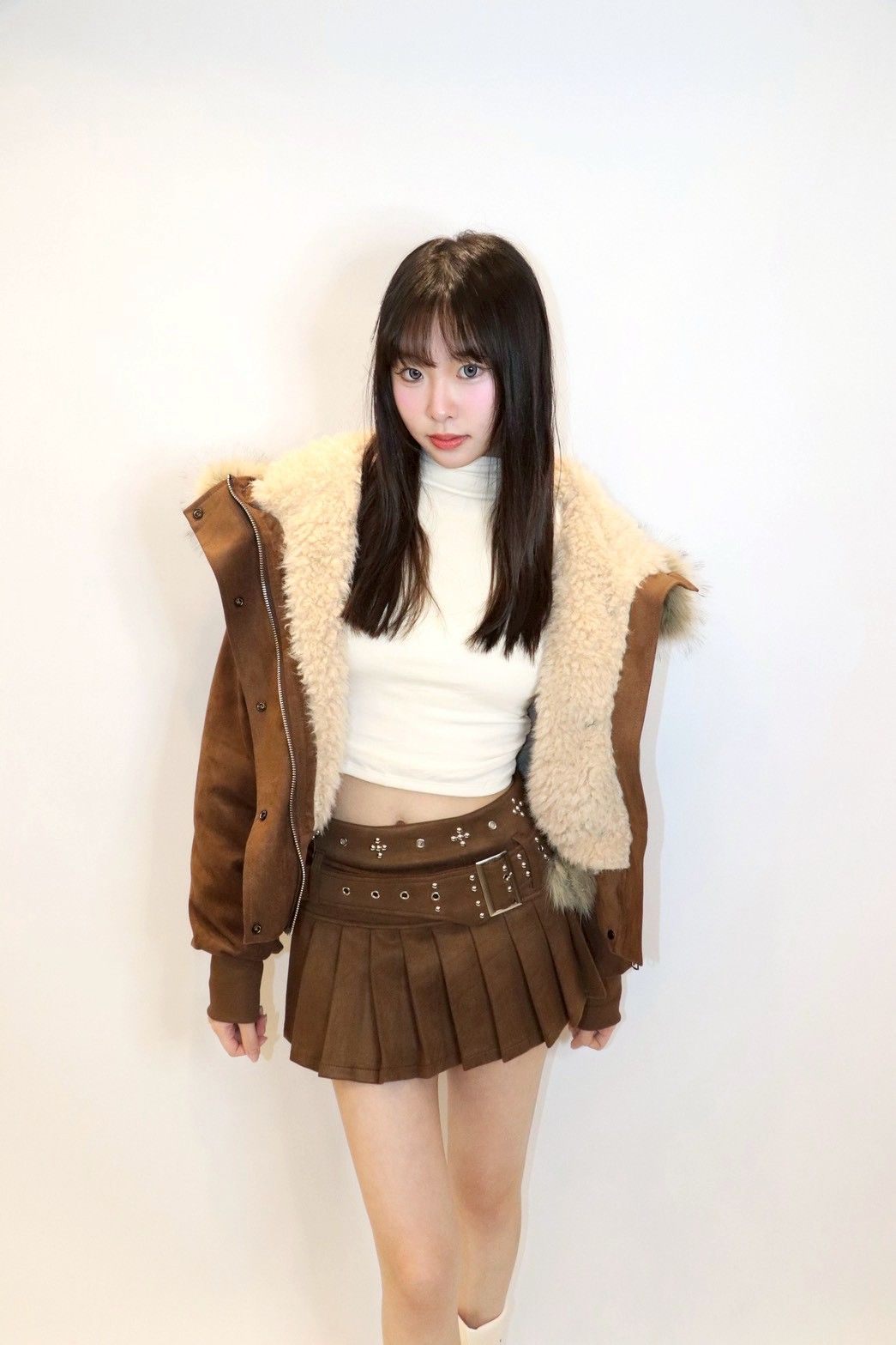 直播款-A7083255內絨毛厚麂皮外套