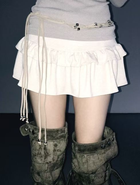 K48267韓國超低腰蛋糕裙