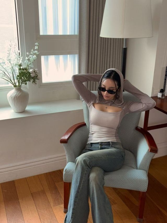 K632703韓國簍空連帽設計款上衣（現貨+預購）