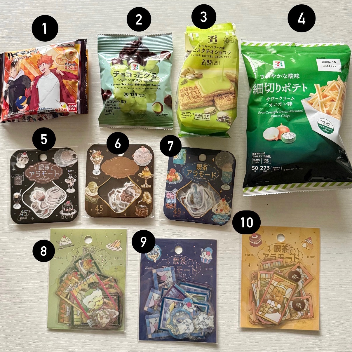 零食+貼紙