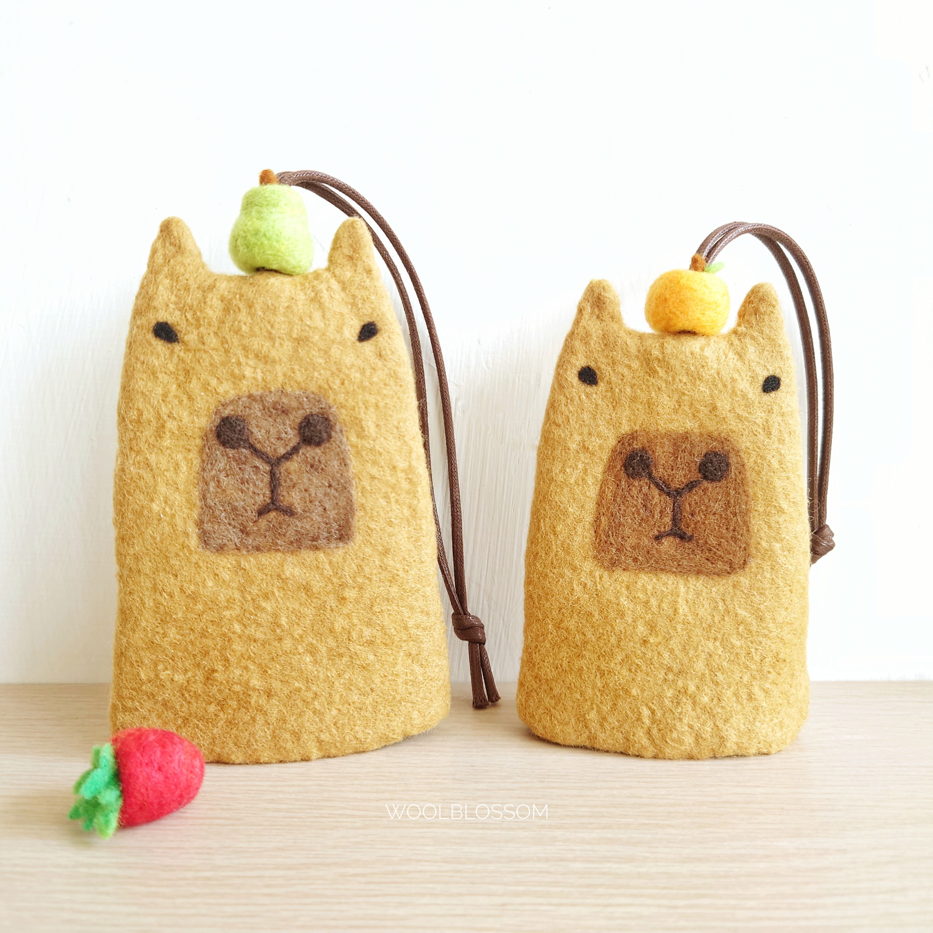 羊毛氈濕氈水豚票卡夾、鑰匙包