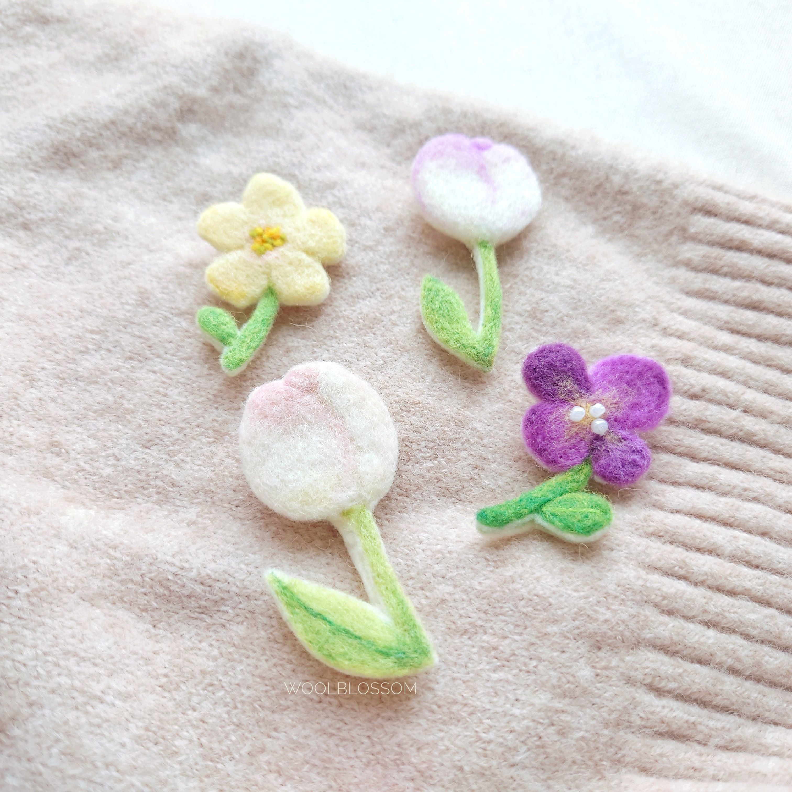 羊毛氈花別針