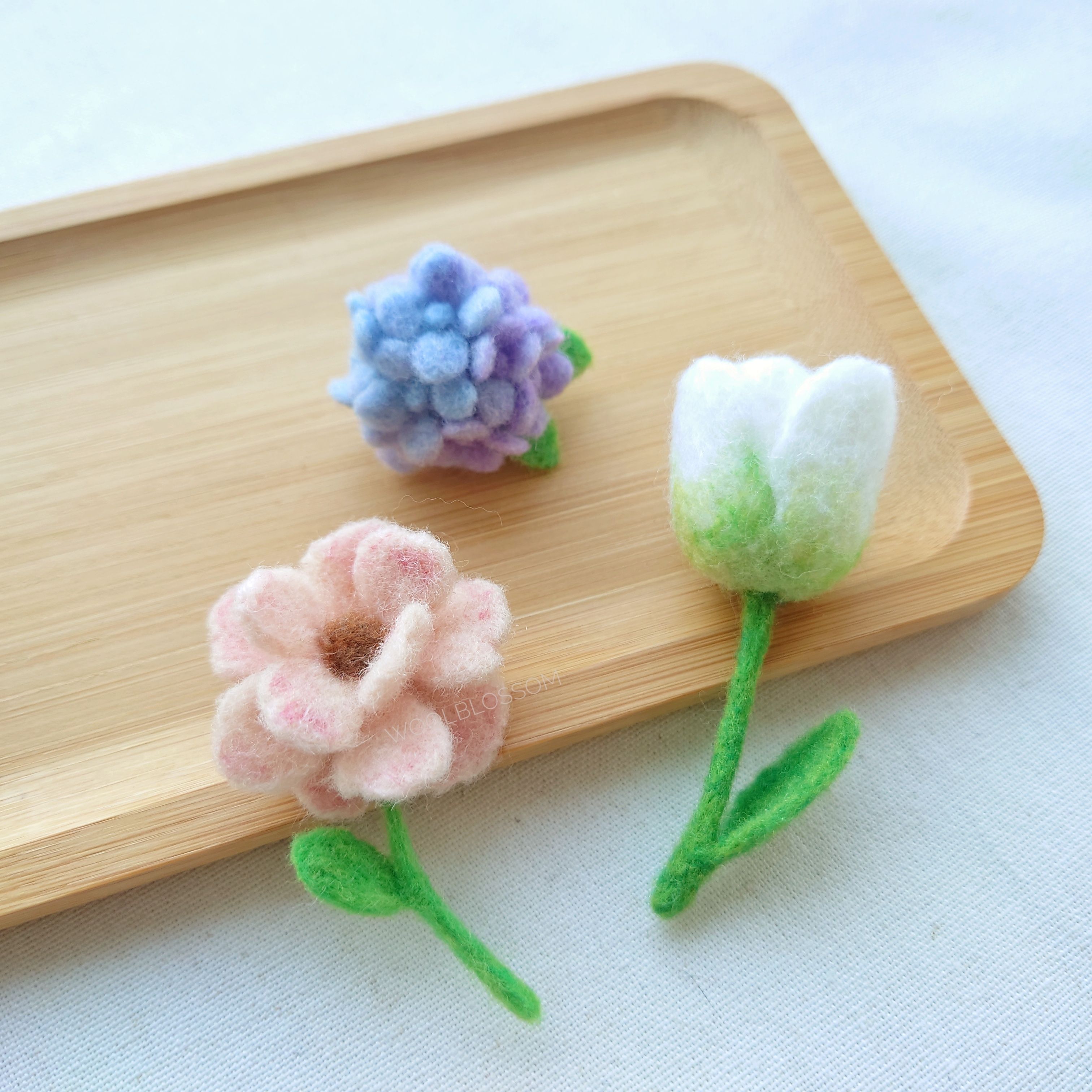 羊毛氈立體款花朵別針