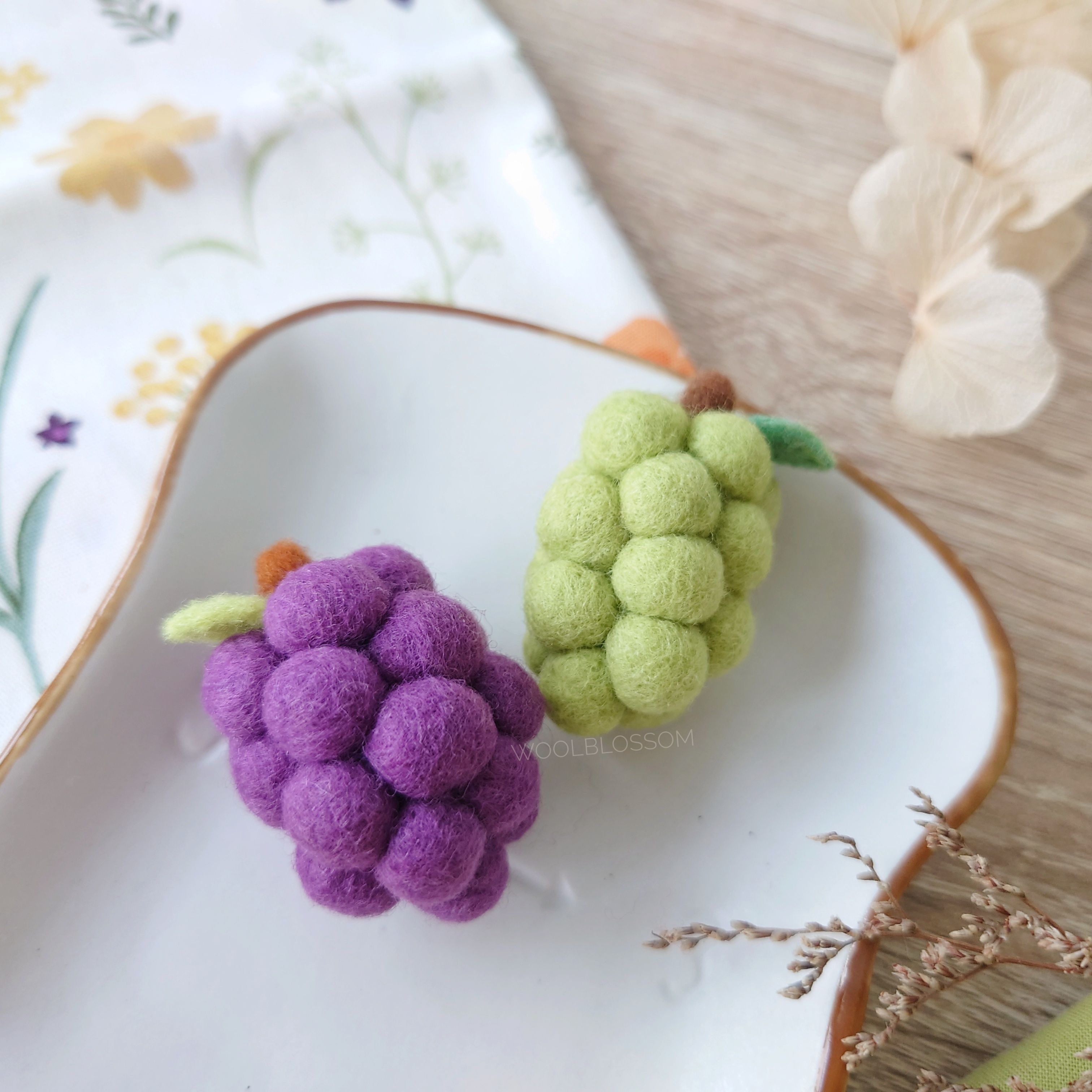 羊毛氈葡萄吊飾