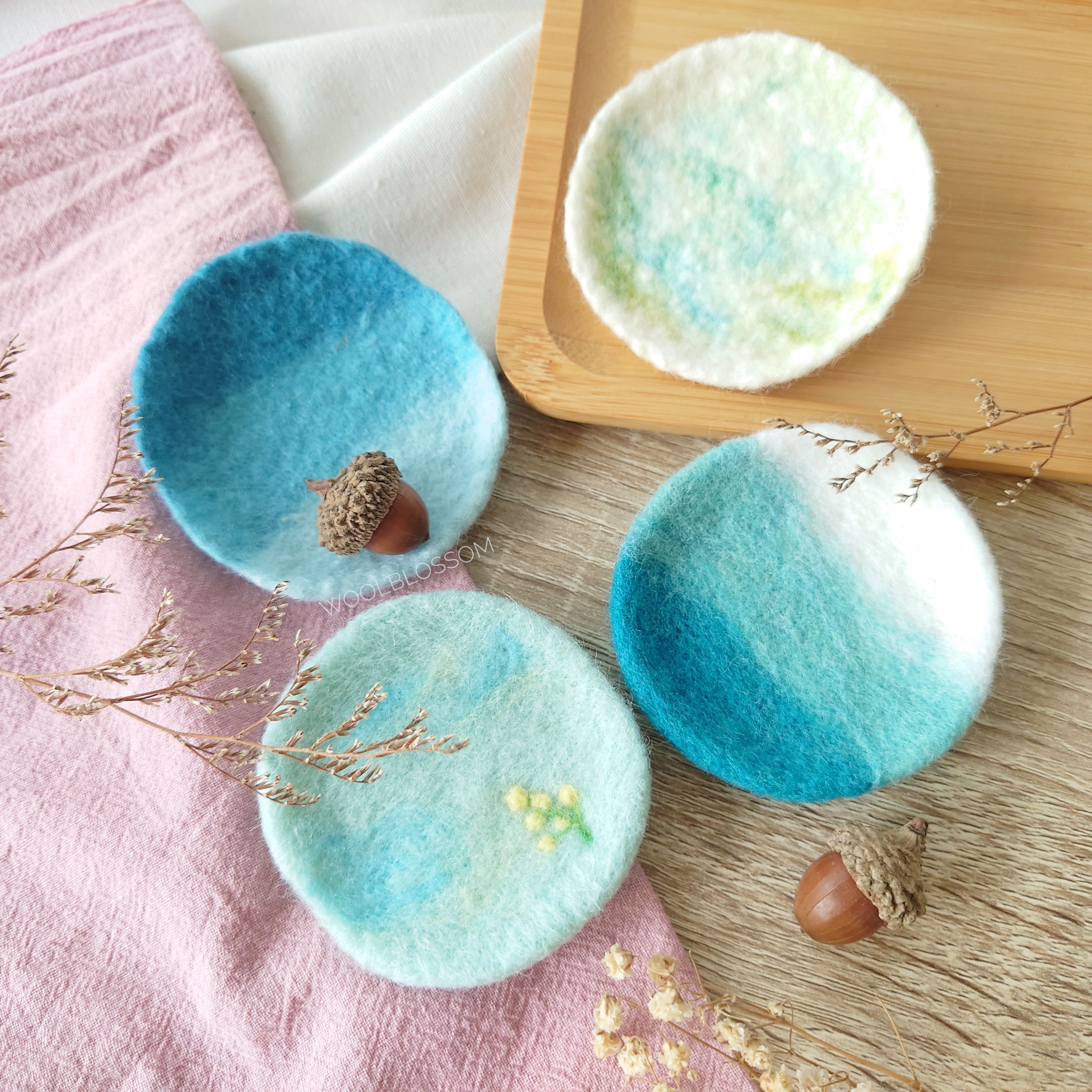 羊毛氈置物小淺碟