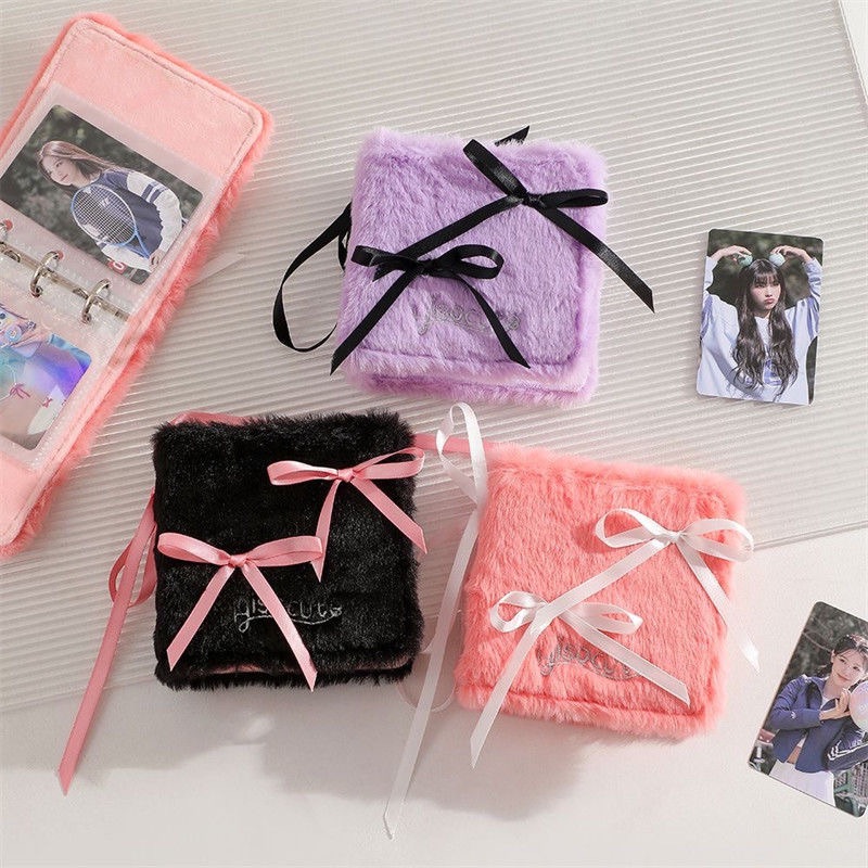 毛絨蝴蝶結一宮格卡冊