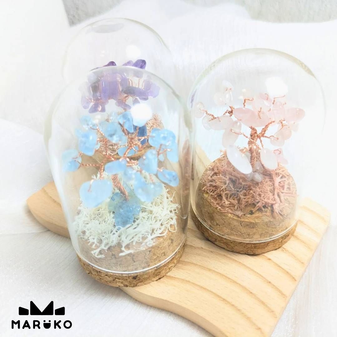 【現貨/訂製】小小水晶樹D款｜擺飾｜紫水晶｜粉水晶 | 海藍寶 | 能量開運水晶【MARUKO丸玩手作】