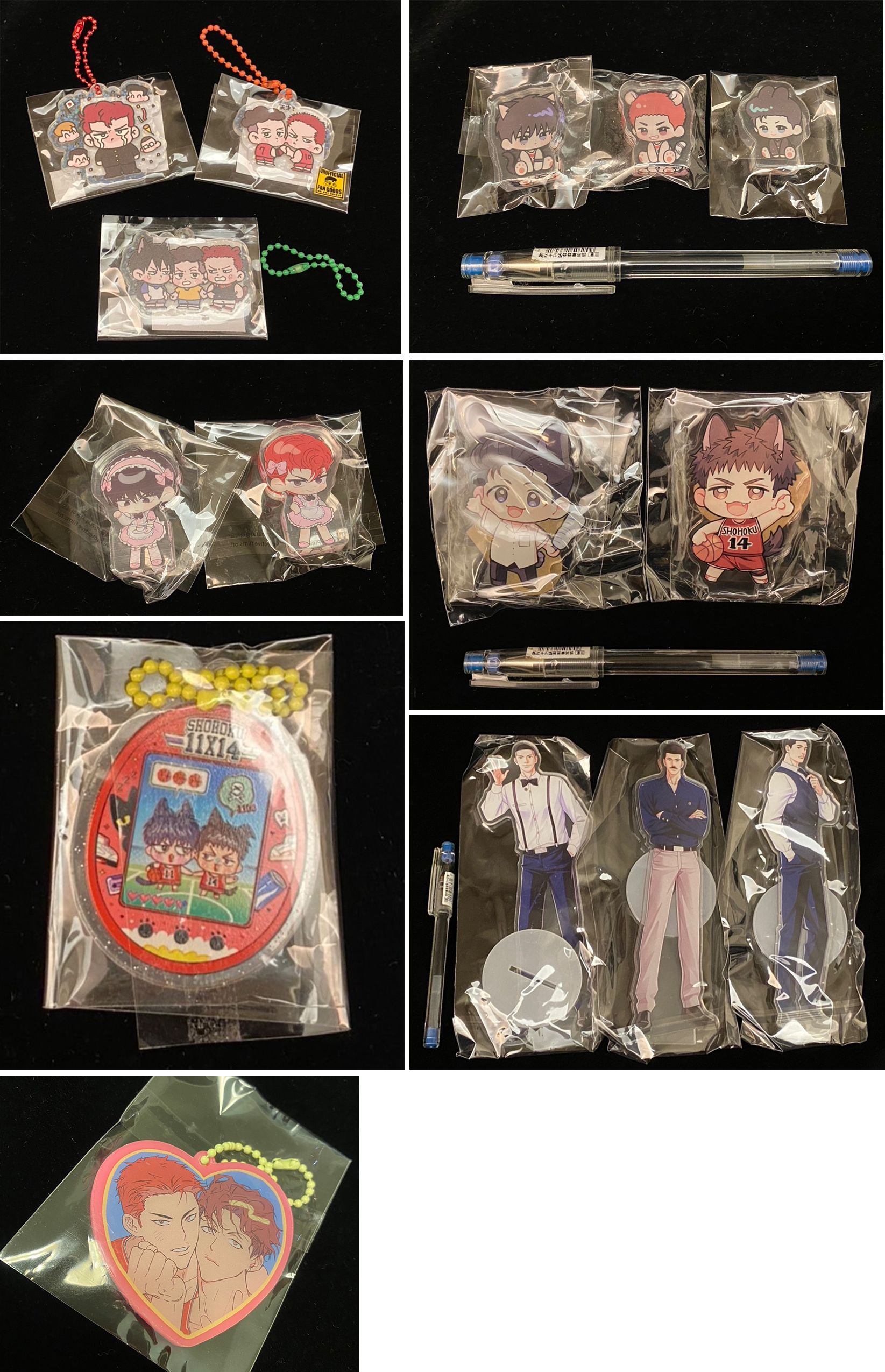 台/日/韓/中同人周邊（壓克力製品）：流三、洋三、良田、櫻木、流川、洋平