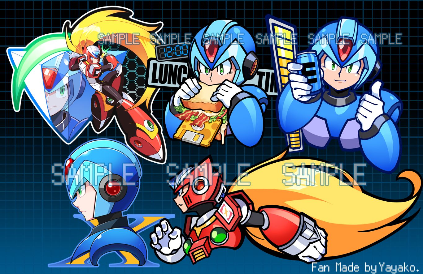 Rockman X 大張防水貼紙｜同人 二創 洛克人 Rockman X
