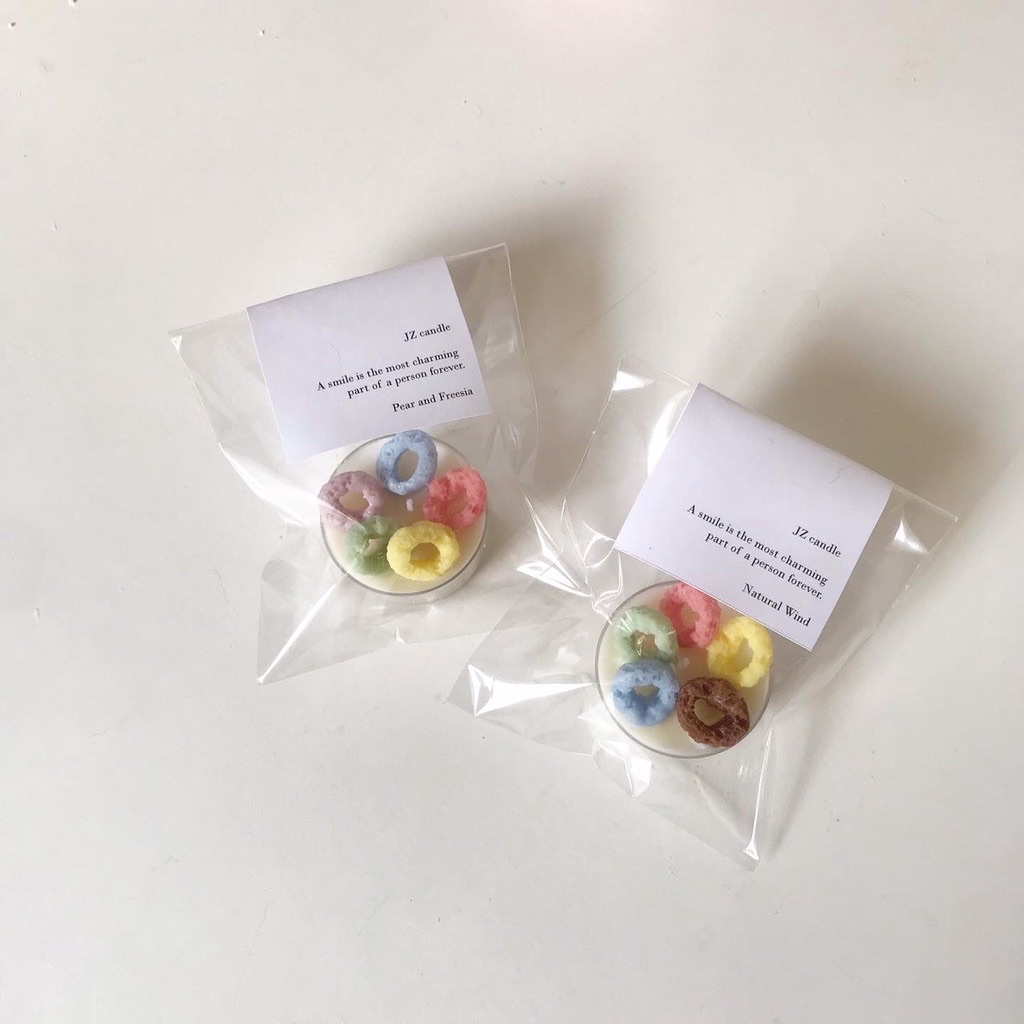 jz_candle｜圓形繽紛色彩麥片茶蠟🥛