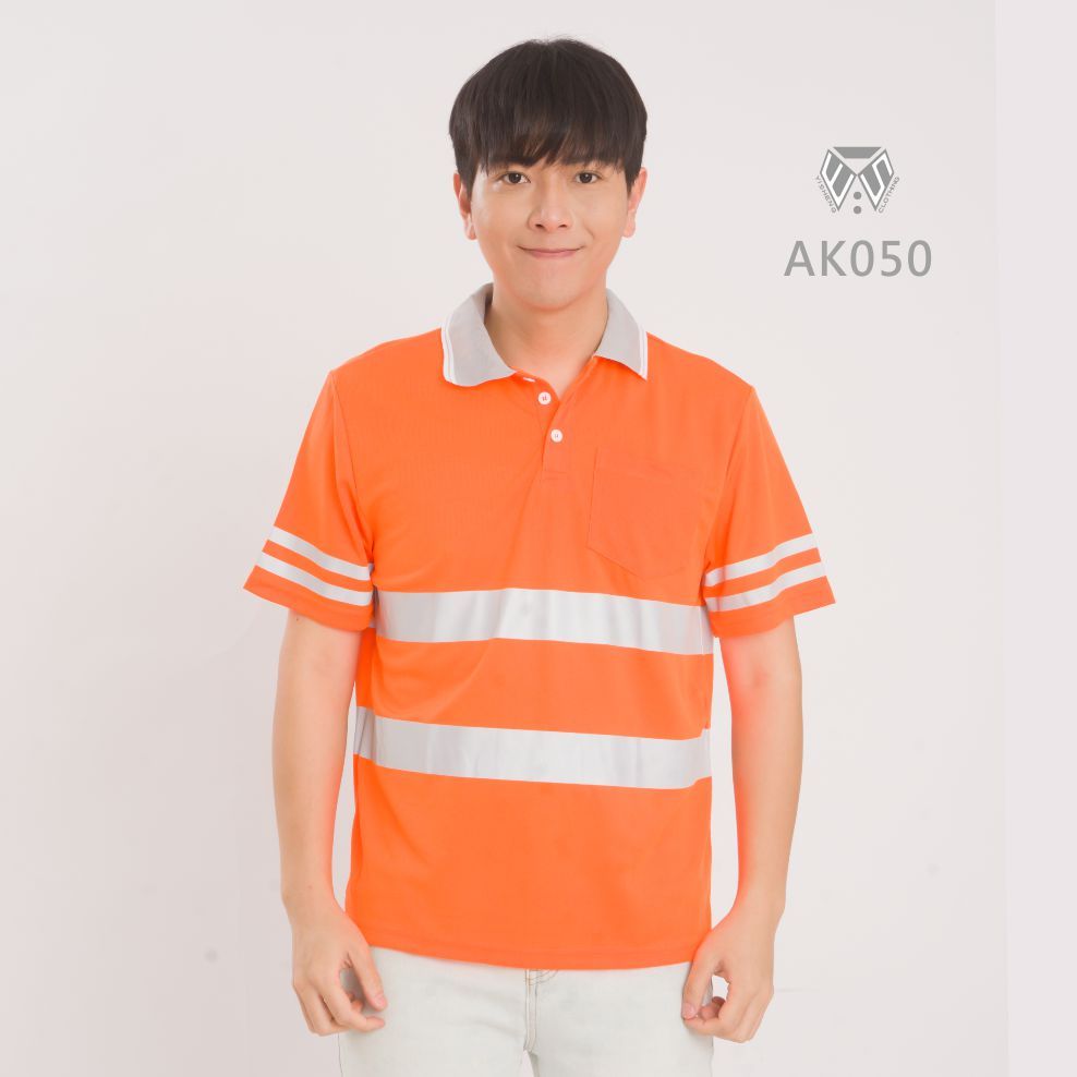 灰領透氣反光工程服