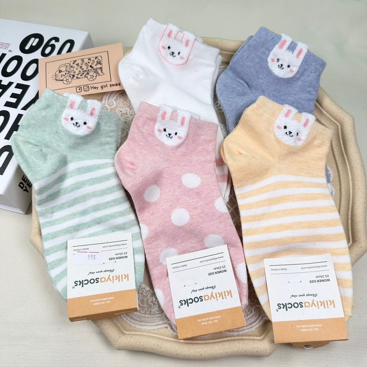 兔子短襪 兔兔襪子 兔兔踝襪 過腳踝襪子 韓國襪子 韓貨 襪子 襪車 襪襪 韓國襪子 Heygirlsocks 襪子車