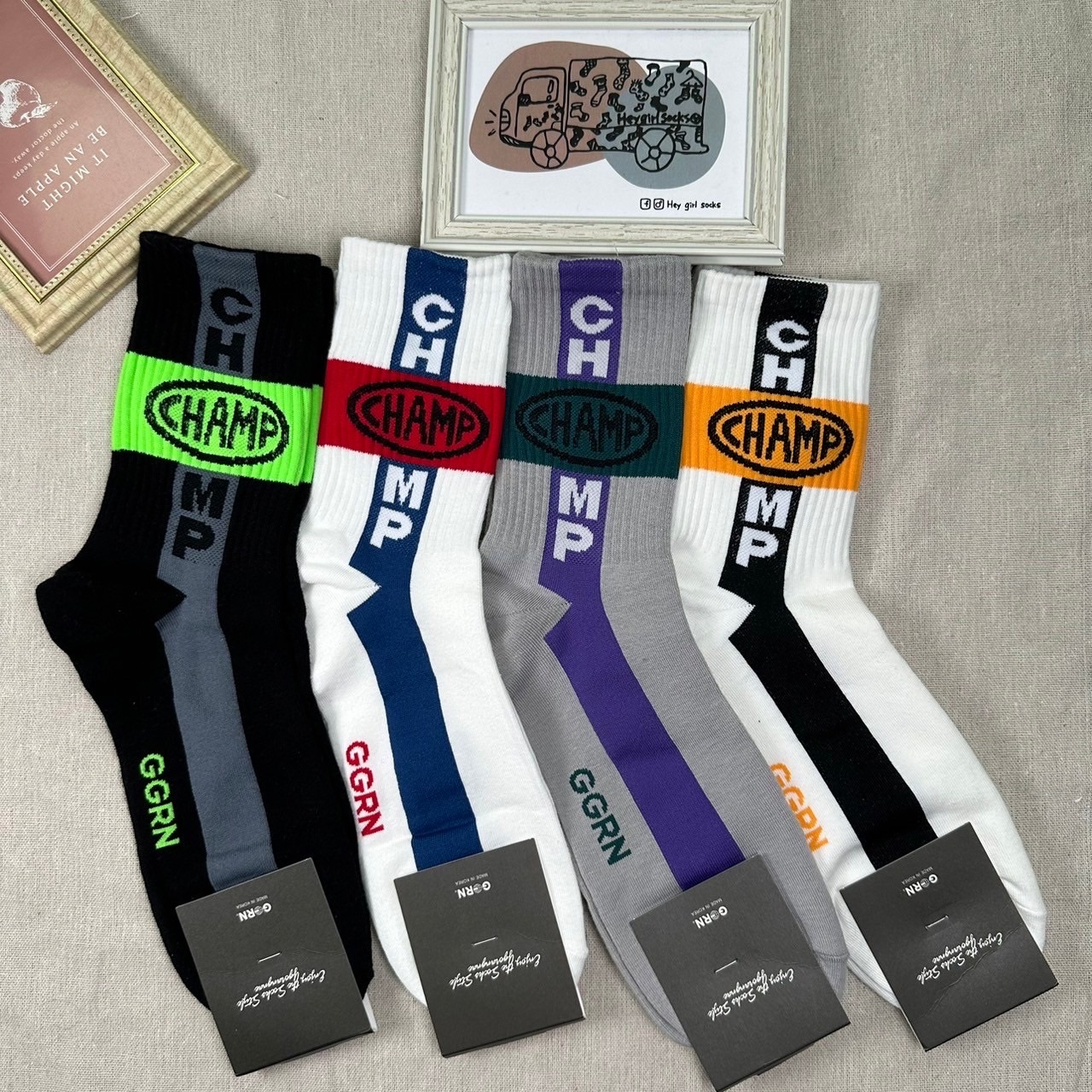 Champ加大長襪 韓國襪子 韓襪 韓貨 韓國製 襪子車 襪襪 襪車 襪子 中壢 Heygirlsocks襪子車
