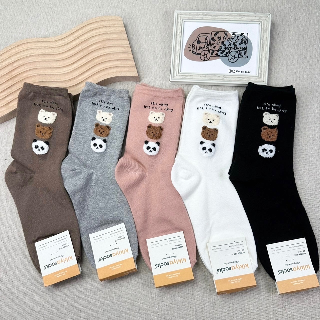熊熊長襪 熊熊襪子 長襪 熊熊襪子 可愛襪子 襪襪 韓貨 韓國襪子 韓襪 襪子 Heygirlsocks 襪子車