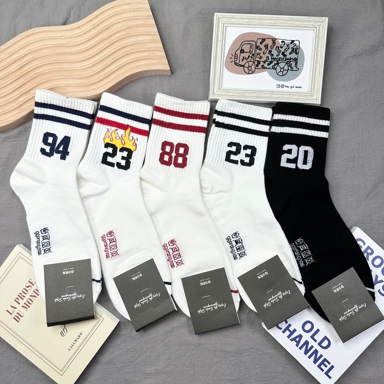 加大男生襪子 加大襪子 運動風襪子數字襪子 韓國襪子 韓襪 襪子 Heygirlsock 襪子車