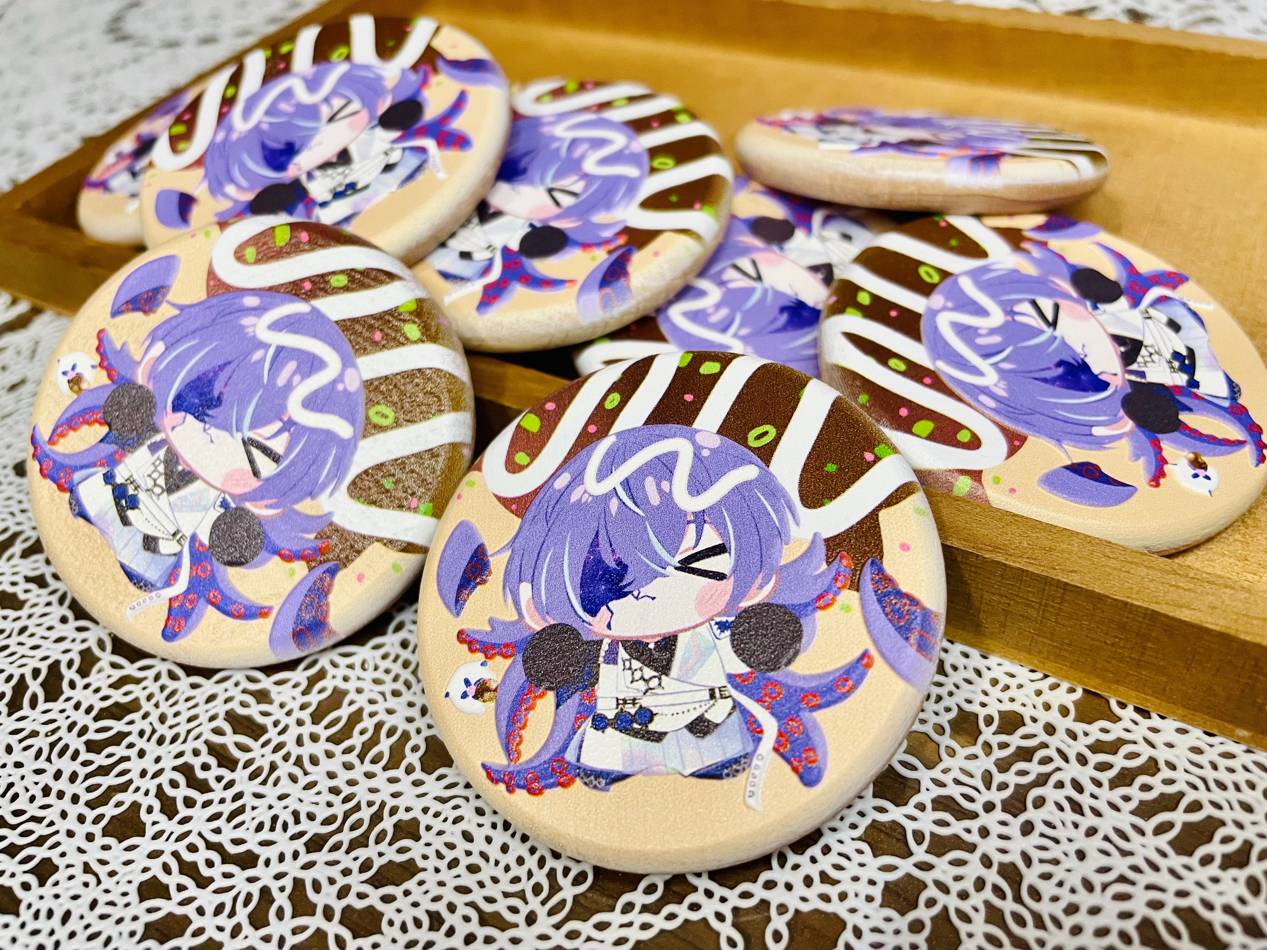 磁鐵浮雕木片-星導章魚燒