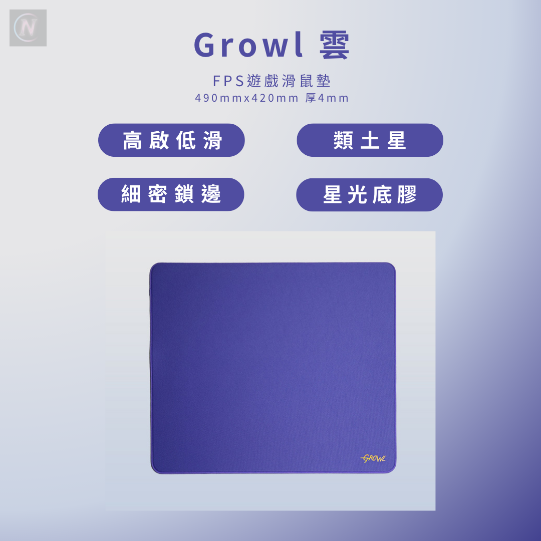 Growl 雲 寶藍色 星光底