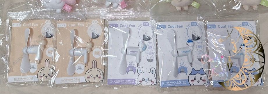 🇯🇵正版現貨🇯🇵 ちいかわ 吉伊卡哇  手機風扇-TypeC Lightning 小八 烏薩奇 小桃 安卓