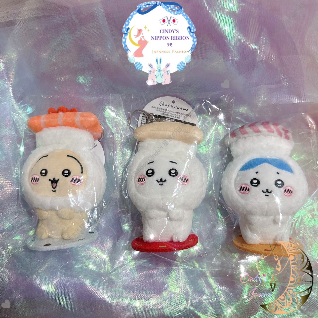 ☪️Cindy星底🌟【現貨香港抵台】ちいかわ 吉伊卡哇 香港 壽司郎 聯名 限定 吊飾娃 吉伊 小八 烏薩奇