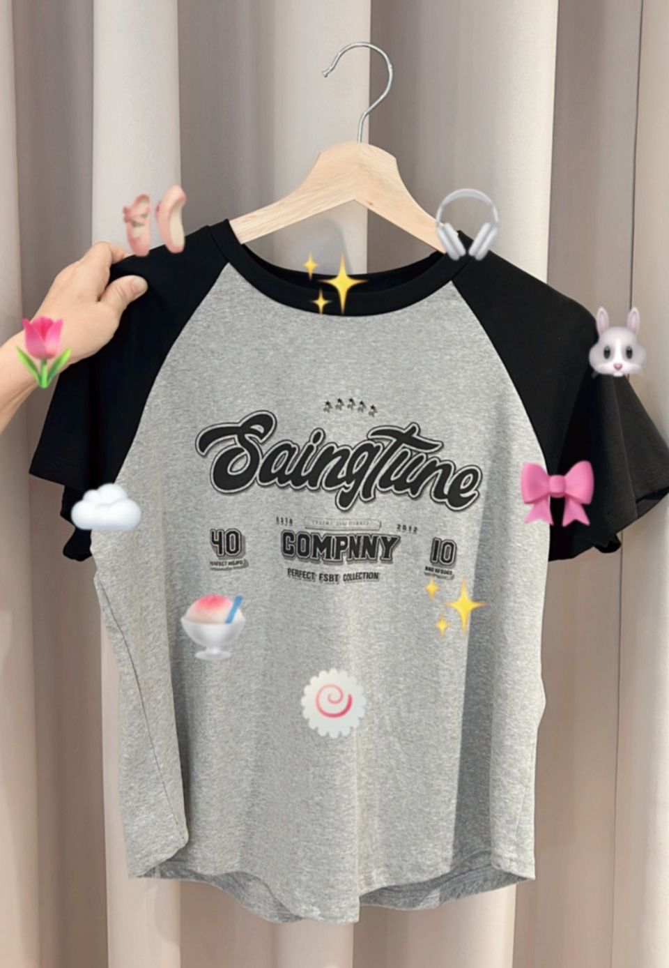 ♥美式英文字彈力上衣♥原價590