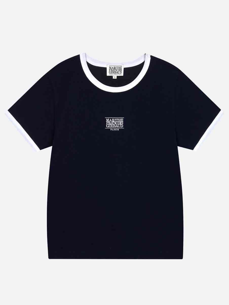 【現貨】Marithe Francois Girbaud 刺繡棉小logo基礎短T