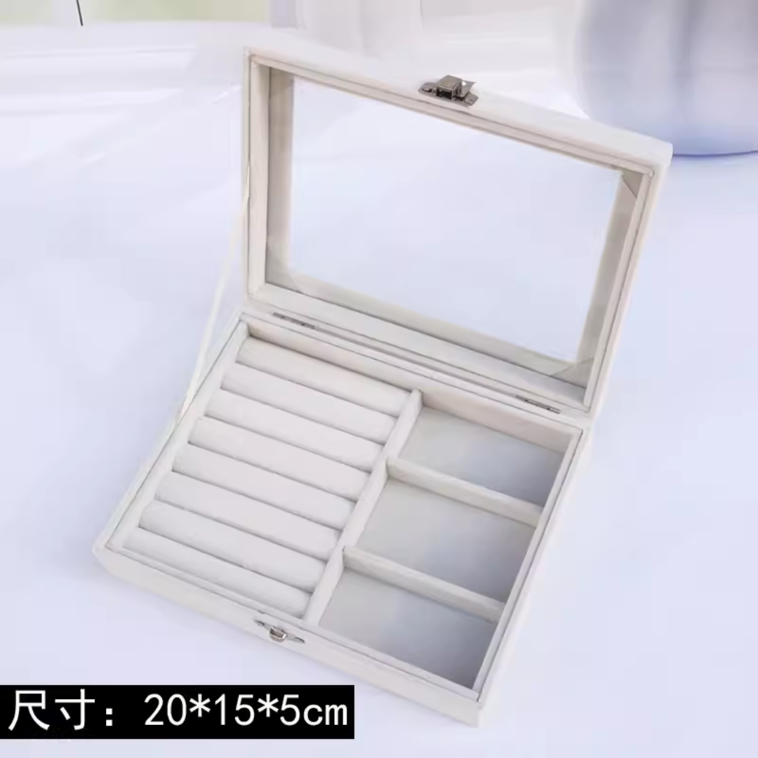 【現貨】首飾盒 絨布 飾品 收納盒 展示盒 珠寶盒 項鍊 耳釘 耳環 戒指