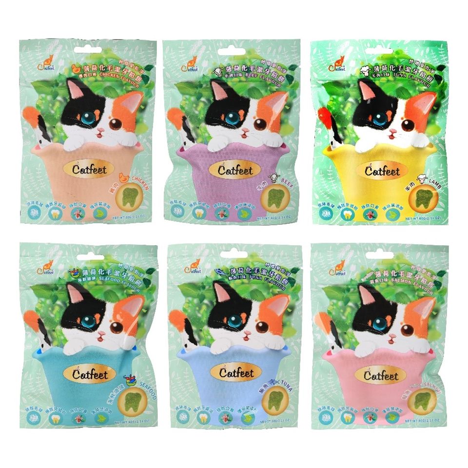 CAT FEET呼嚕愛乾淨 薄荷化毛潔牙骨