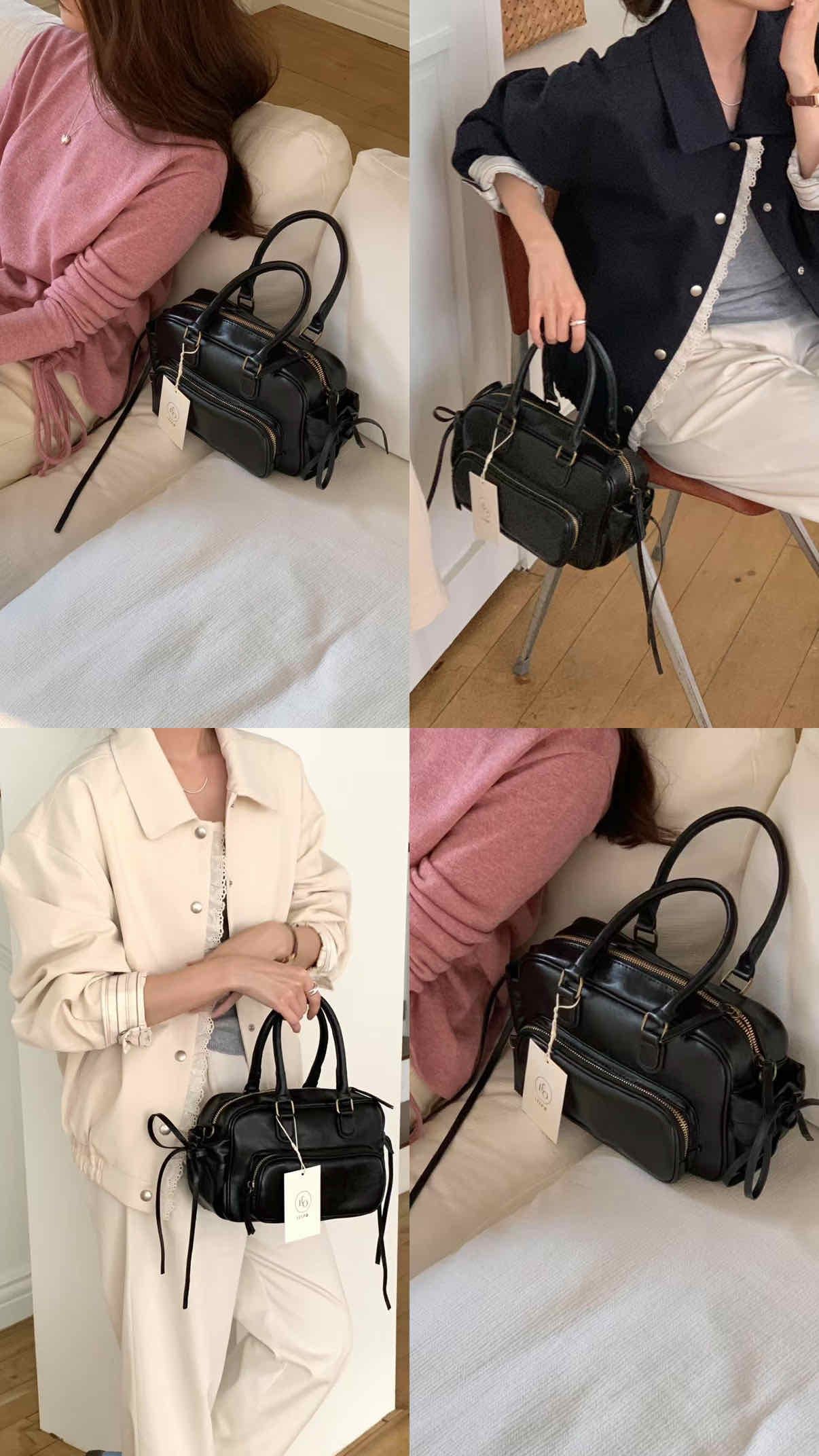 L05 蝴蝶結軟皮後背包（3 ways）