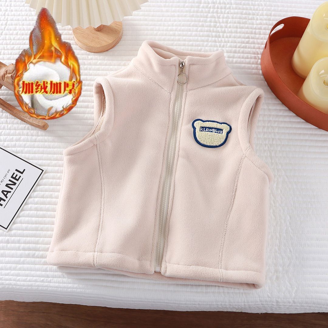 萌熊奧利絨背心