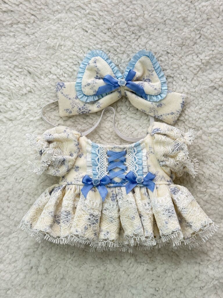 [韓國手作：mamangdiary] 게릴라판매 洋裝+髮飾 20CM
