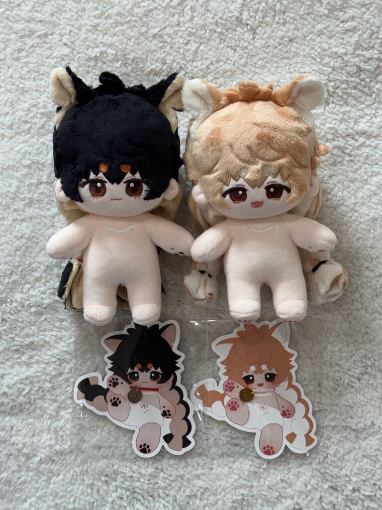 （15cm娃合售-含特典） - ジュウゴヌーイSP（赤柴）+ジュウゴヌーイ（黑柴）（黑柴本身就無尾，但有磁鐵噢）