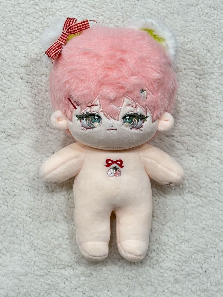 （20cm-手作裝骨）草莓貝爾-些微穿衣痕