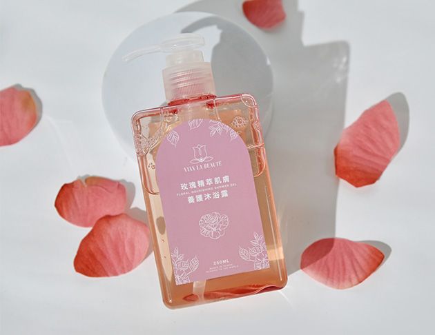 玫瑰精萃肌膚養護潤膚乳+沐浴露 250ml