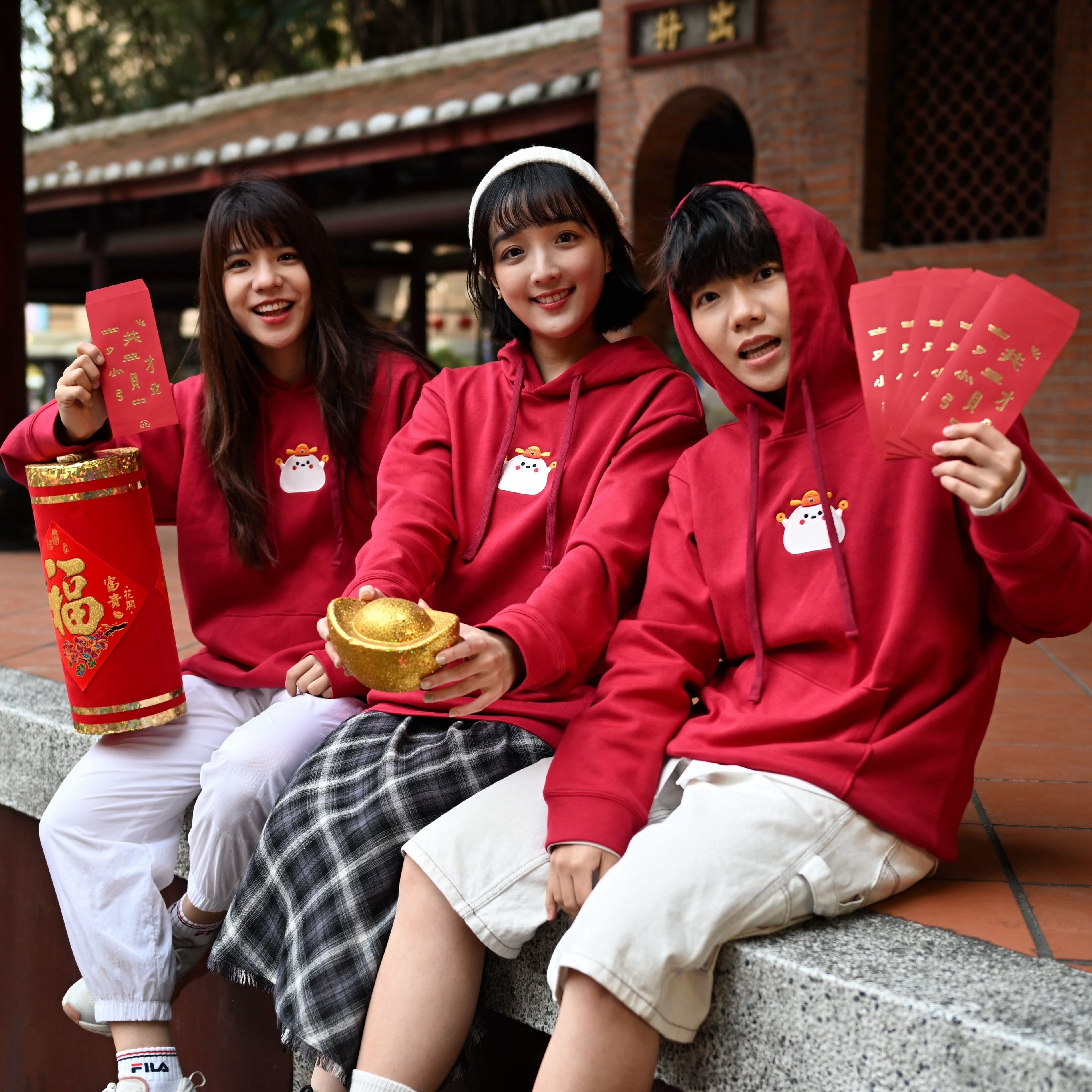 《三個麻瓜》文字解體-財神小麻吉帽T