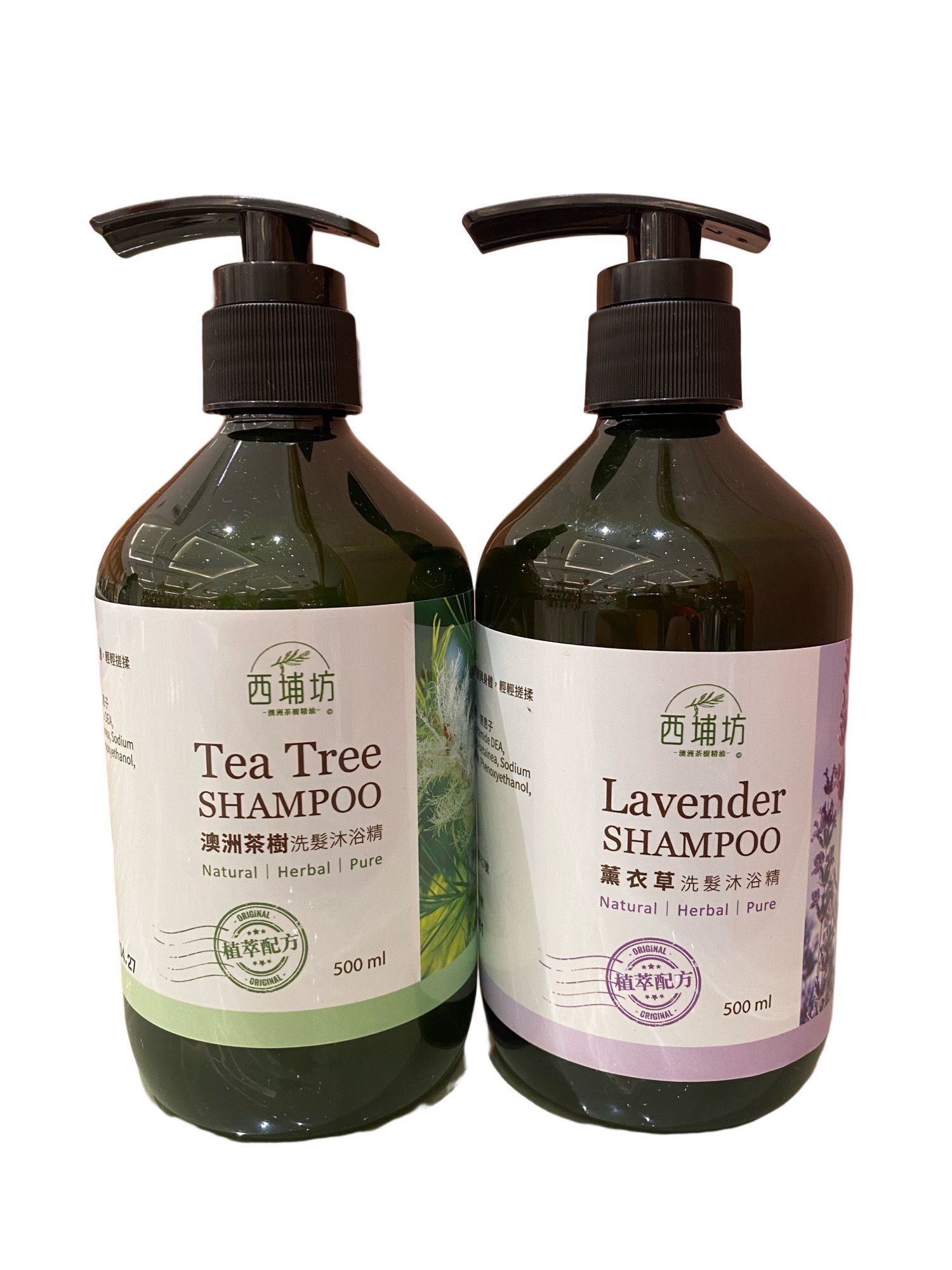 西埔坊茶樹/薰衣草精油洗髮沐浴精500ml