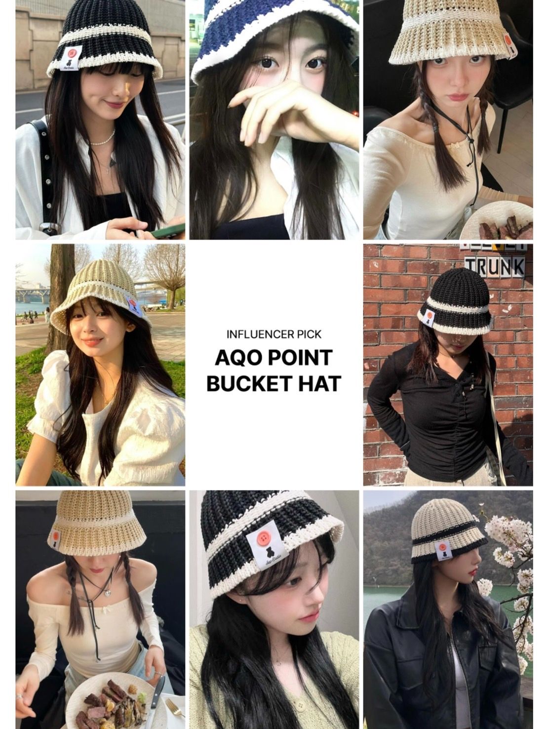 AQO_SUMMER POINT BUC KET HAT 4color（特價~8/4）