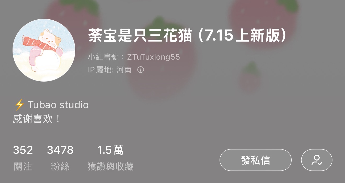 荼寶是隻三花貓（✅可當捆物）