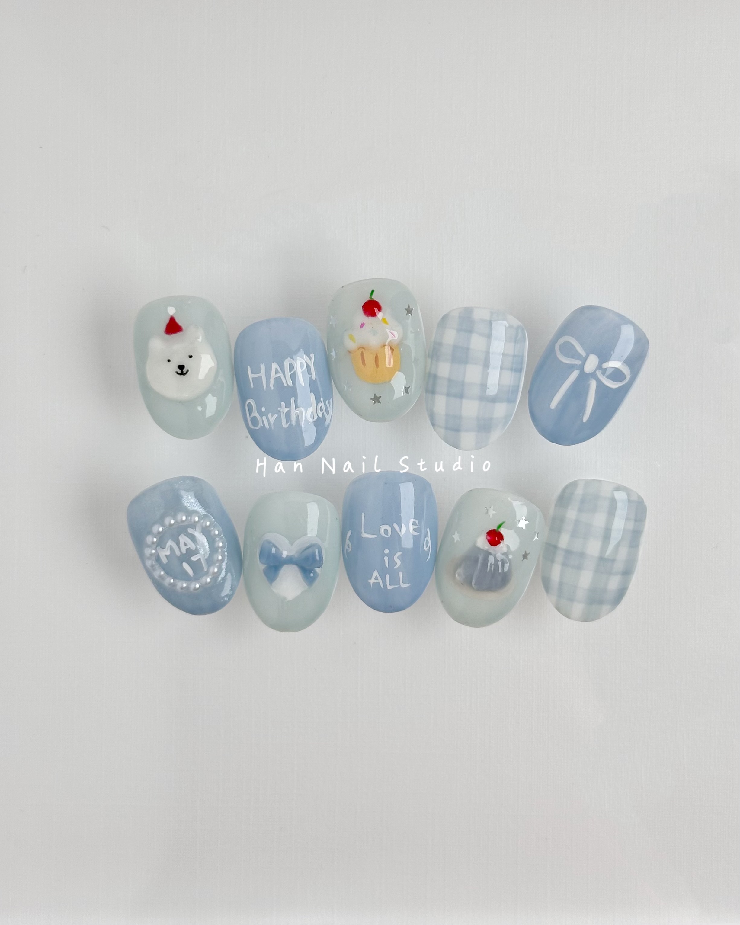 生日美甲系列-北極熊